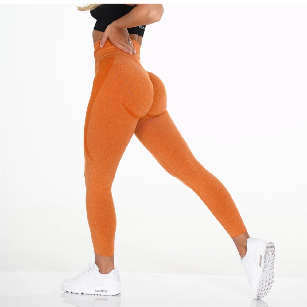 NVGTN Burnt Orange Contour Seamless Leggings